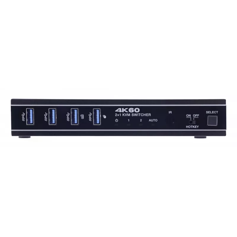 InLine 57885E KVM prepínač, 2-cestný, HDMI a USB-C, 4K60Hz