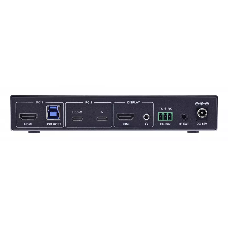 InLine 57885E KVM prepínač, 2-cestný, HDMI a USB-C, 4K60Hz
