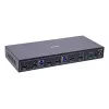 InLine 57885H KVM prepínač, 2-cestný, HDMI, dva monitory, 8K60Hz, USB hub, čierny