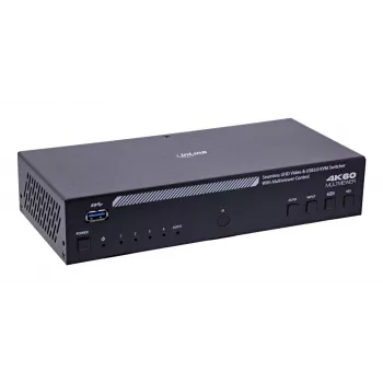 InLine 57885I KVM prepínač, 4-cestný, HDMI, 4K60Hz, multiviewer, USB hub, čierny