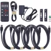 InLine 57885I KVM prepínač, 4-cestný, HDMI, 4K60Hz, multiviewer, USB hub, čierny