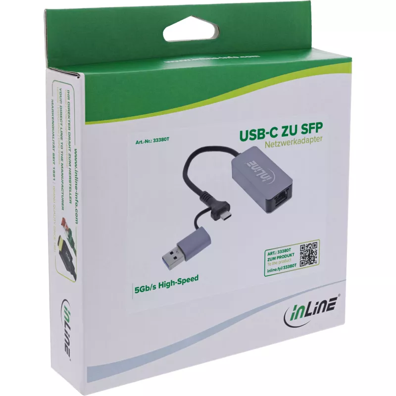 InLine 33380T sieťová karta Ethernet 5000 Mbit/s