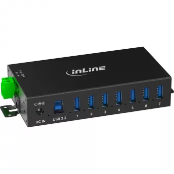 InLine 35396B rozbočovač USB 3.2 Gen 1 (3.1 Gen 1) Type-B 5000 Mbit/s čierny