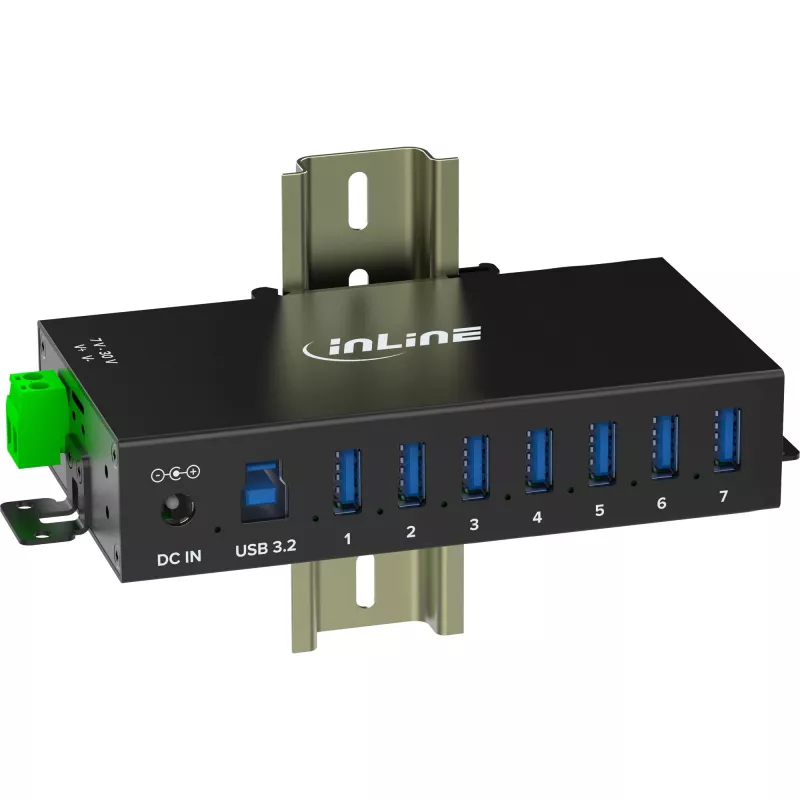 InLine 35396B rozbočovač USB 3.2 Gen 1 (3.1 Gen 1) Type-B 5000 Mbit/s čierny