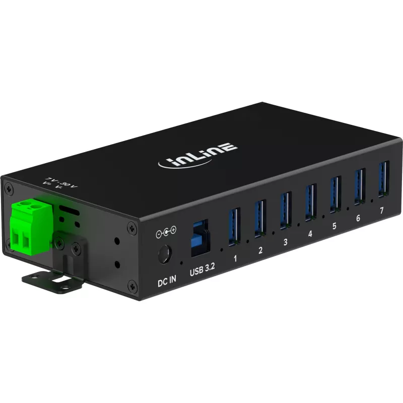 InLine 35396B rozbočovač USB 3.2 Gen 1 (3.1 Gen 1) Type-B 5000 Mbit/s čierny