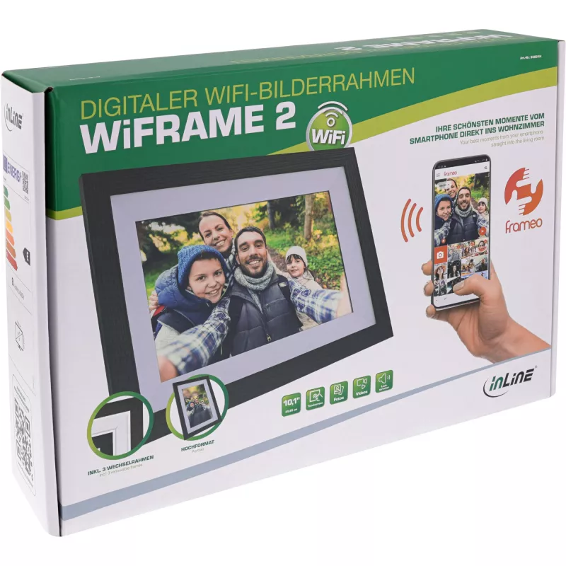 InLine WiFi digitálny fotorámik WiFRAME 2, 10,1