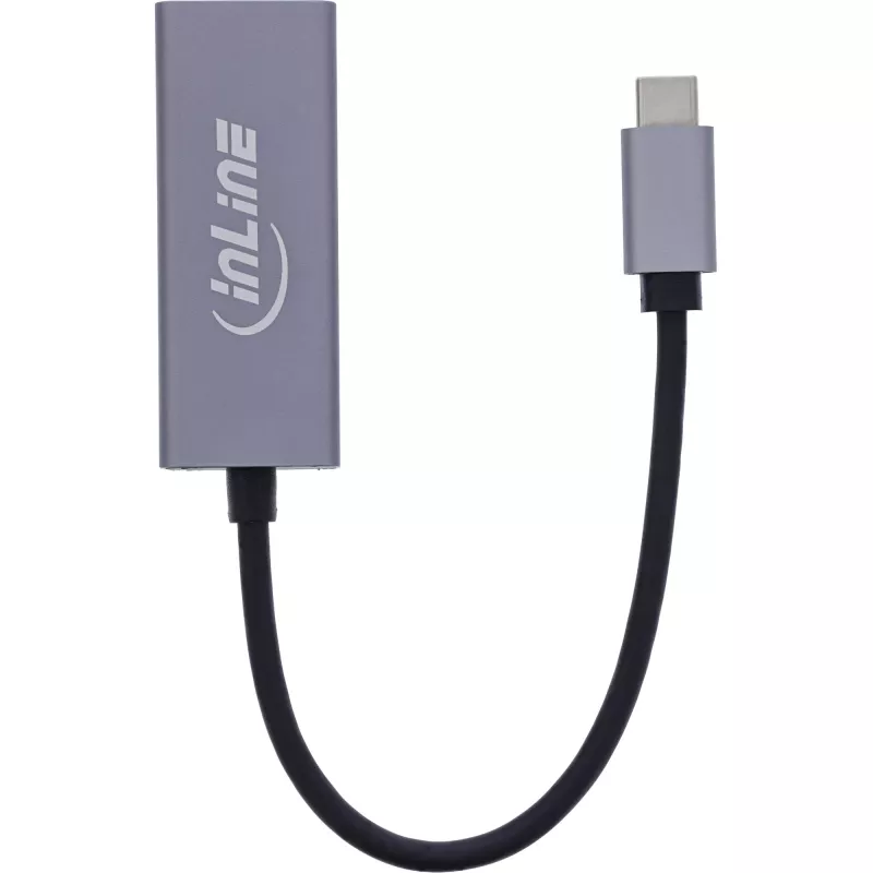 InLine 33380Q RJ-45 adaptér USB Type-C konektor samec 1 Gbit/s sivý