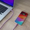 USB kábel InLine 35891P 1m USB C fialový USB 2.0 0,48 Gbit/s