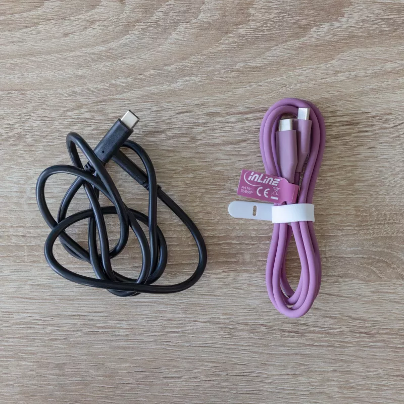 USB kábel InLine 35891P 1m USB C fialový USB 2.0 0,48 Gbit/s
