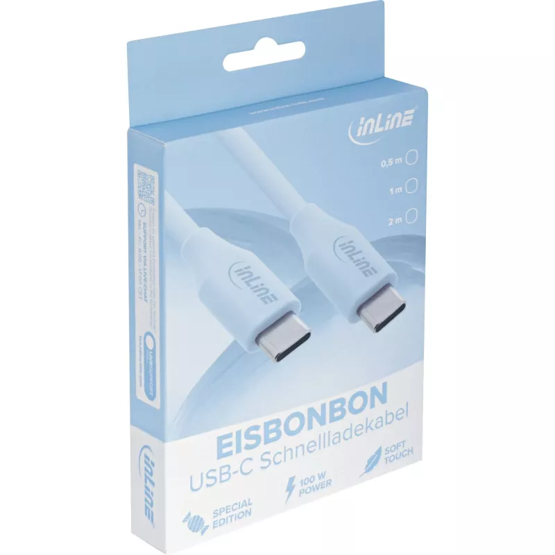 InLine 35895B USB kábel USB 2.0 0,5 m USB C modrý