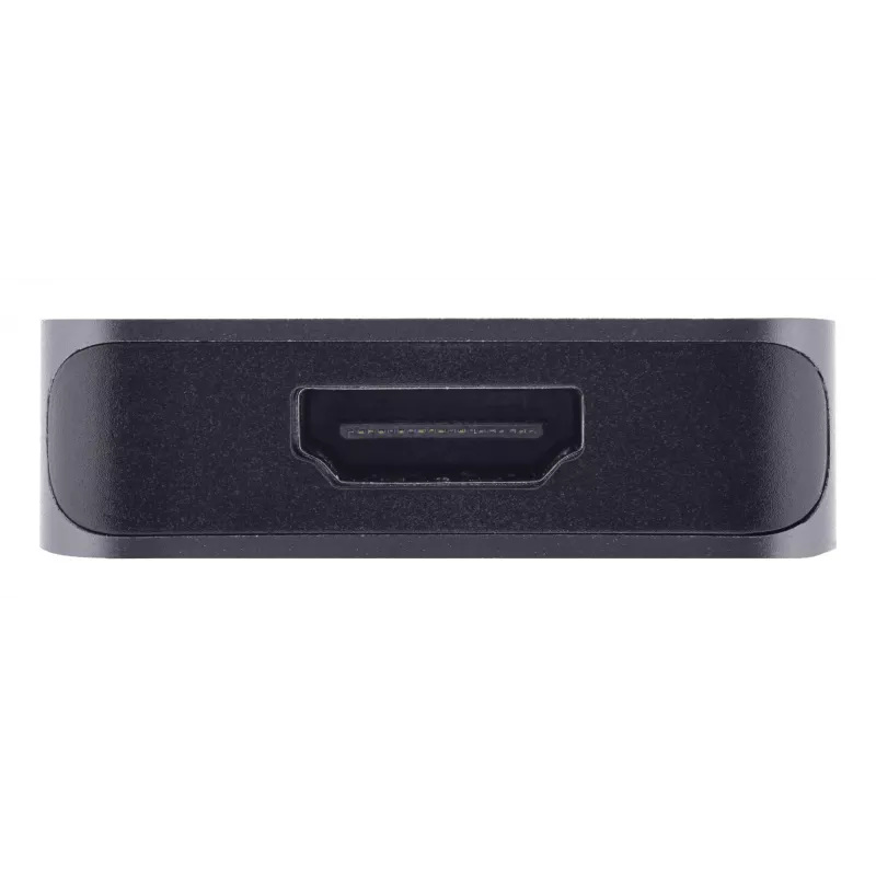 USB-C rozhranie hub InLine 35392D USB 3.2 Gen 2 Type-C host na HDMI, USB-A, USB-C 10000 Mbit/s sivý