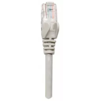 Intellinet sieťový patch kábel, Cat6, 3m, sivý, CCA, U/UTP, PVC, RJ45, pozlátené kontakty, ochrana západky, s odľahčením ťahu, doživotná záruka