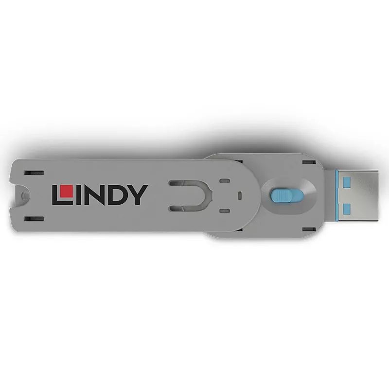 Kľúč na blokovanie portov Lindy USB Type-A Port Blocker Key modrý