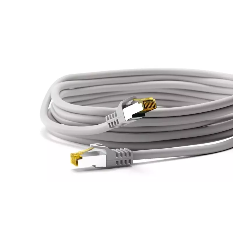Sieťový patch kábel GOOBAY RJ45 CAT6A S/FTP (PiMF) 500 MHz s CAT7 káblom, sivý, 10 m