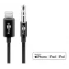 Audio prepojovací kábel Goobay Apple Lightning na 3,5 mm 1 m čierny