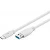USB kábel Goobay 67188 USB 3.2 Gen 1 1 m USB C USB A biely