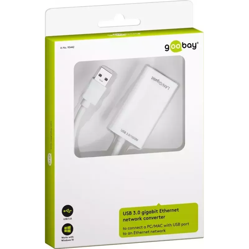USB 3.0 Gigabit Ethernet sieťový adaptér Goobay 95442
