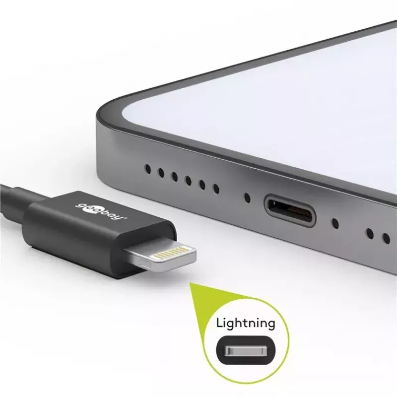Lightning USB nabíjací a synchronizačný kábel Goobay 72906