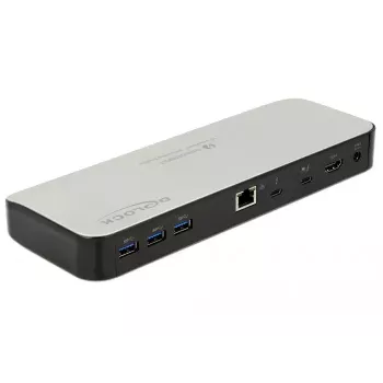 Dokovacia stanica pre notebook DeLOCK 87725 káblová Thunderbolt 3 čierno-strieborná