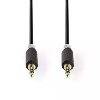 Audio kábel Nedis CABW22000AT20 2 m 3,5 mm medou plátovaný hliník