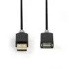 USB kábel Nedis CCBW60010AT20 2 m USB 2.0 USB A antracitový