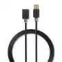 USB kábel Nedis CCBW60010AT20 2 m USB 2.0 USB A antracitový