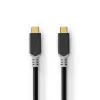 USB kábel Nedis CCBW64020AT20 USB4 Gen 2x2 2 m USB C čierno-strieborná