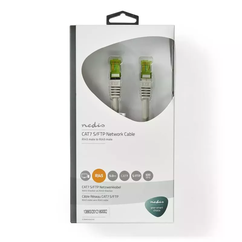 Nedis CCBW85420GY50 Sieťový kábel sivý 5 m Cat7 S/FTP