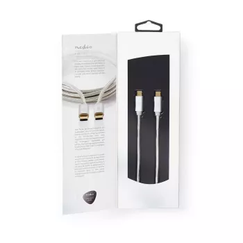 USB kábel Nedis CCTB60700AL20 2m USB C hliník USB 2.0