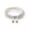 USB kábel Nedis CCTB60700AL20 2m USB C hliník USB 2.0