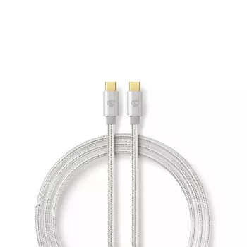 USB kábel Nedis CCTB60700AL20 2m USB C hliník USB 2.0