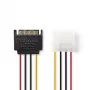 Nedis CCGP73520VA015 interný napájací kábel 0,15 m 2 x SATA 15-pinový Molex 4-pinový
