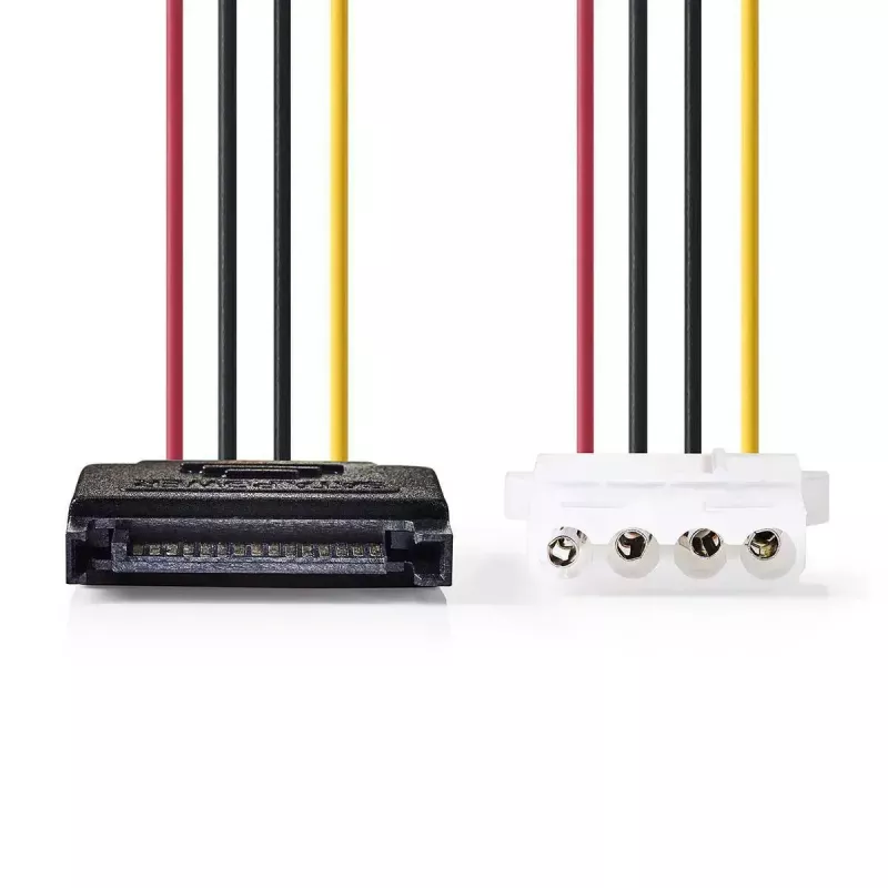 Nedis CCGP73530VA015 interný napájací kábel 0,15 m SATA 15-pinový Molex 4-pinový