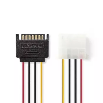 Nedis CCGP73530VA015 interný napájací kábel 0,15 m SATA 15-pinový Molex 4-pinový