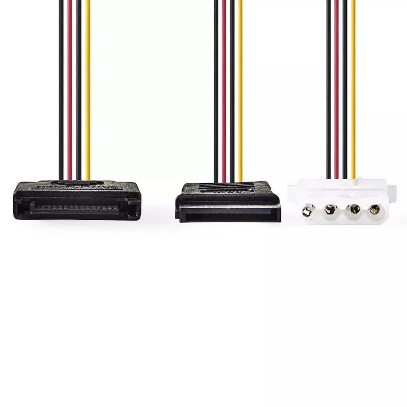 Nedis CCGP73555VA015 interný napájací kábel 0,15 m SATA 15-pinový Molex