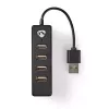 USB hub Nedis UHUBU2420BK USB 2.0 480 Mbit/s čierny