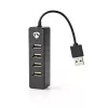 USB hub Nedis UHUBU2420BK USB 2.0 480 Mbit/s čierny