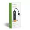 USB hub Nedis UHUBU2420BK USB 2.0 480 Mbit/s čierny