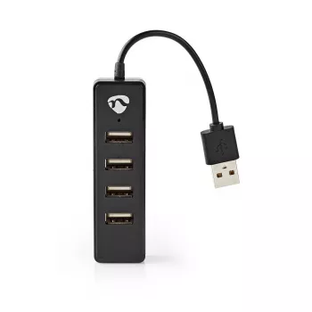 USB hub Nedis UHUBU2420BK USB 2.0 480 Mbit/s čierny