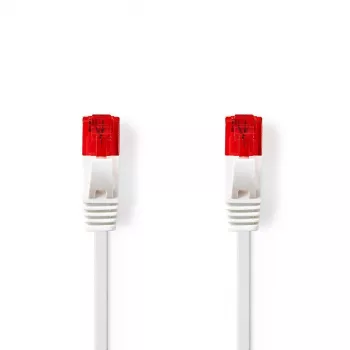 Nedis CCGP85216WT100 Sieťový kábel biely 10 m Cat6 U/UTP