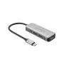 Notebook dock HYPER HD41-GL USB 2.0 Type-C čierny sivý