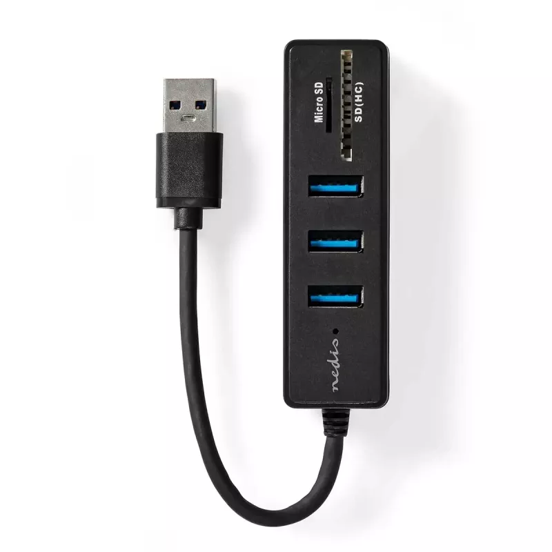 USB hub Nedis CCGB61250BK01 USB 3.2 Gen 1 Type-A 5000 Mbit/s čierny
