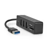USB hub Nedis CCGB61250BK01 USB 3.2 Gen 1 Type-A 5000 Mbit/s čierny