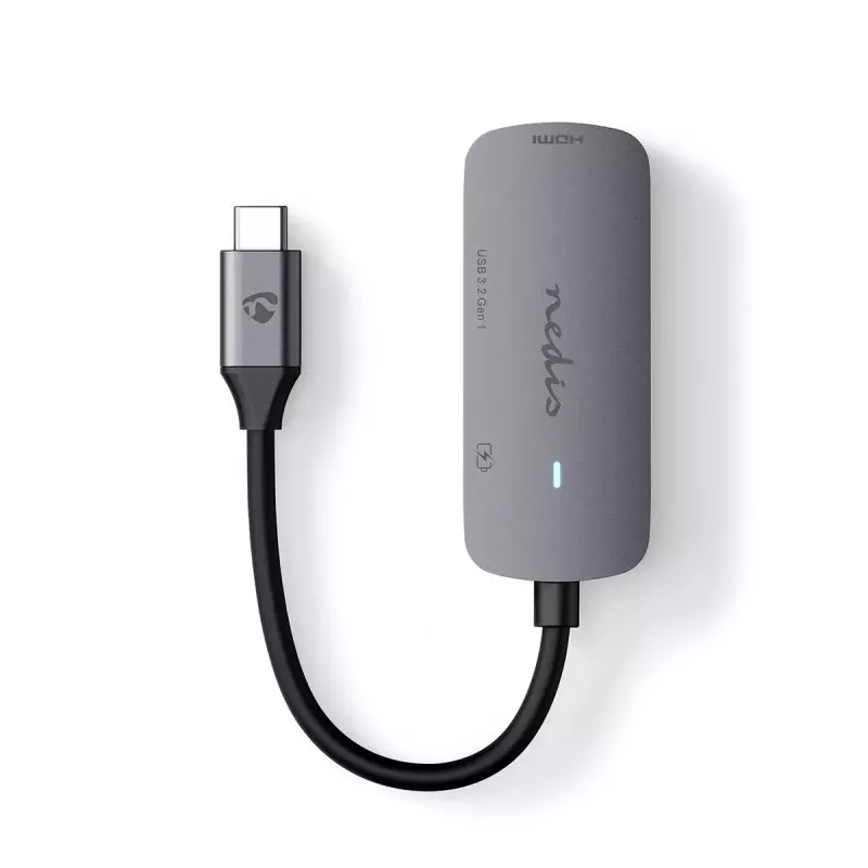 USB hub Nedis CCGB64230GY01 Type-C 5000 Mbit/s sivý
