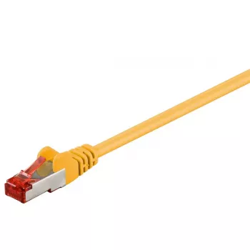 Patch kábel CAT6 S/FTP (PiMF), 2 m, žltý, RJ-45–RJ-45, hliníkové/medené kontakty