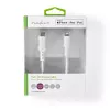 Lightning kábel Nedis CCGW39650WT10 1 m biely USB C