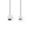 Lightning kábel Nedis CCGW39650WT10 1 m biely USB C