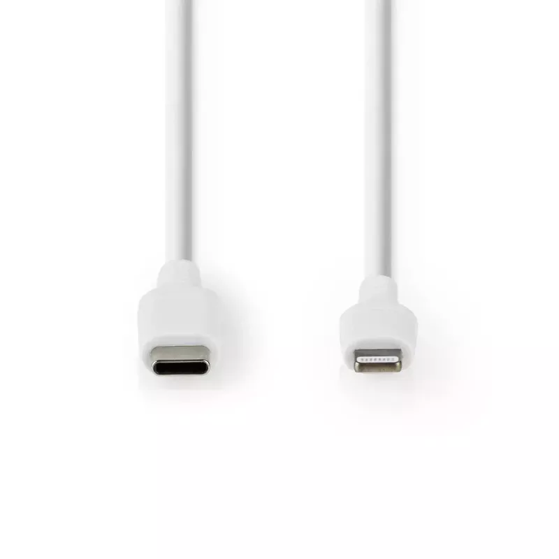 Lightning kábel Nedis CCGW39650WT10 1 m biely USB C