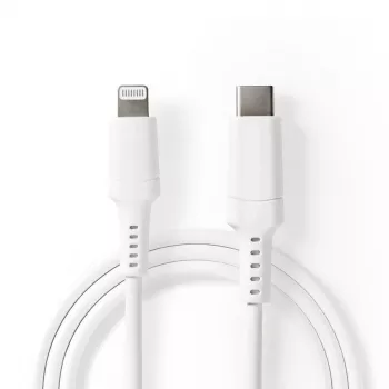 Lightning kábel Nedis CCGW39650WT10 1 m biely USB C