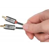 Audio kábel WENTRONIC Goobay 65289 — 3 m, 3,5 mm konektor samec na 2×Cinch konektor samec, meď, pozlátené kontakty